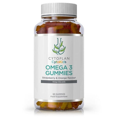 Cytoplan Health and Wellbeing Kid's Omega 3 Gummies, Strawberry & Orange - 60 gummies