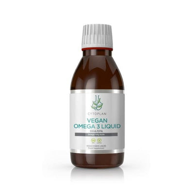 Cytoplan Health and Wellbeing Vegan Omega 3 Liquid, Lemon - 150 ml.