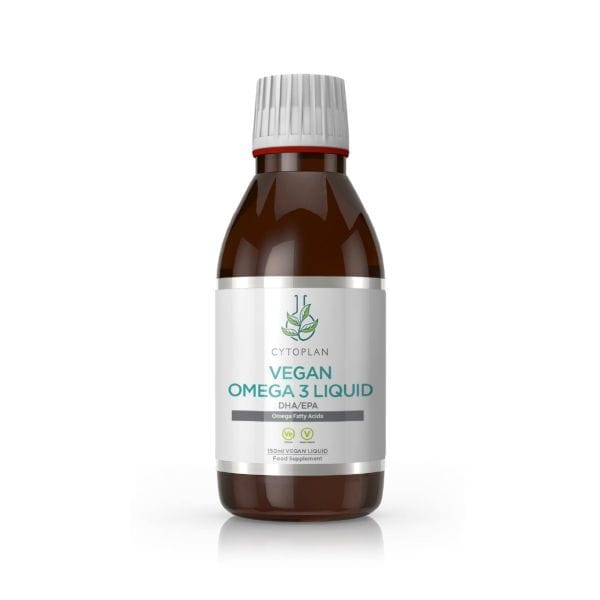 Cytoplan Health and Wellbeing Vegan Omega 3 Liquid, Lemon - 150 ml.