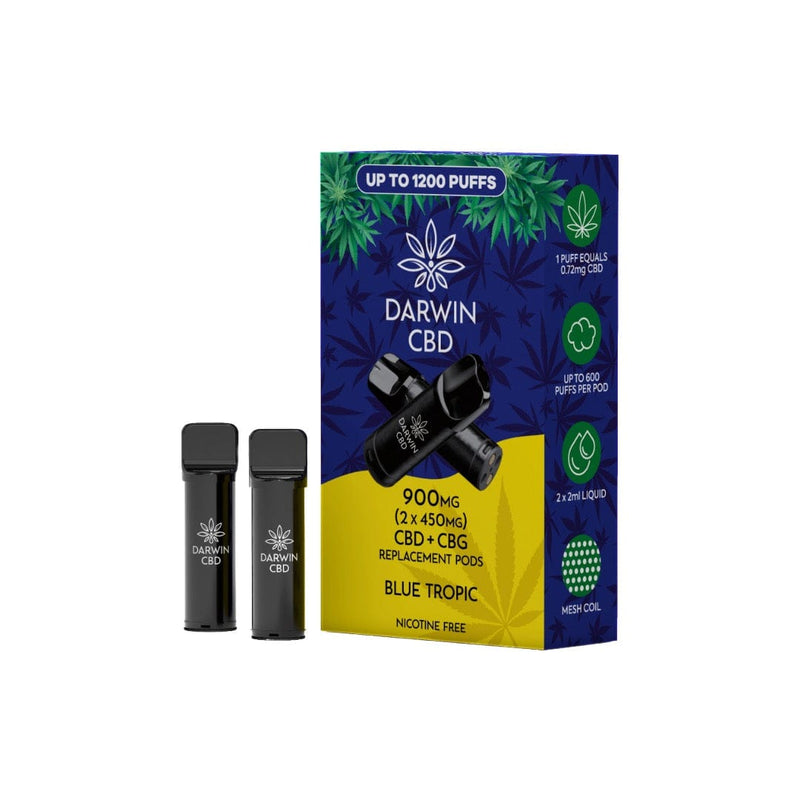 Darwin CBD Products 900mg Darwin CBD Prefilled Replacement Pods 1200 Puffs - 2 Pcs