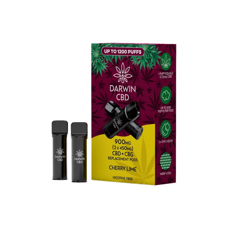 Darwin CBD Products 900mg Darwin CBD Prefilled Replacement Pods 1200 Puffs - 2 Pcs