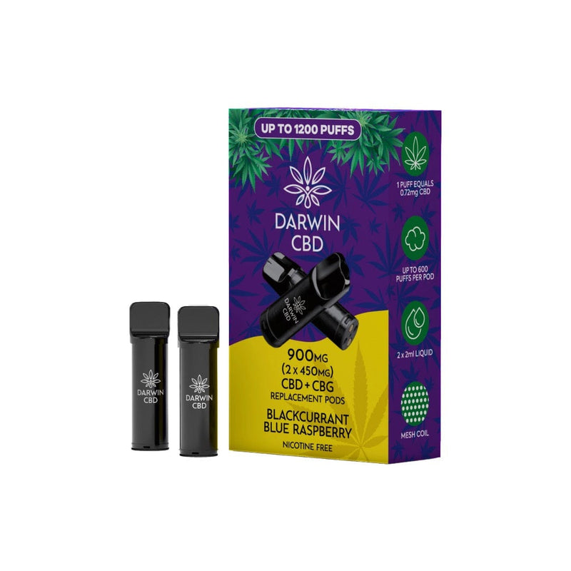 Darwin CBD Products 900mg Darwin CBD Prefilled Replacement Pods 1200 Puffs - 2 Pcs