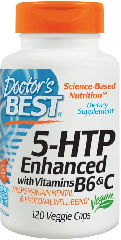 Doctor's Best 5-HTP Enhanced with Vitamin B6 and C - 120 vcaps