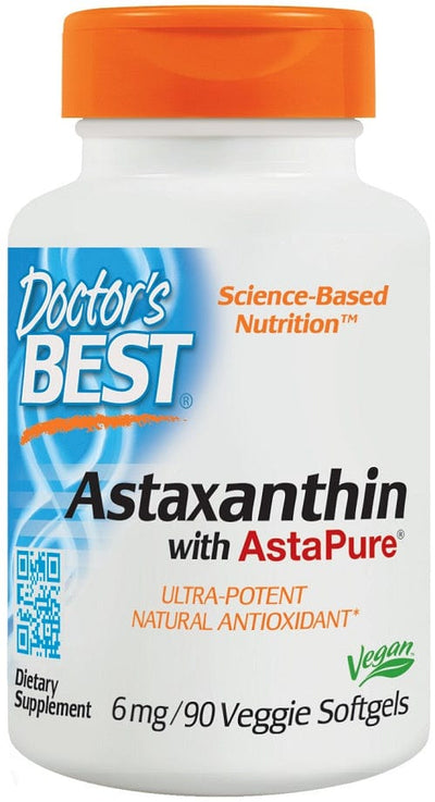 Doctor's Best Astaxanthin with AstaPure, 6mg - 90 veggie softgels