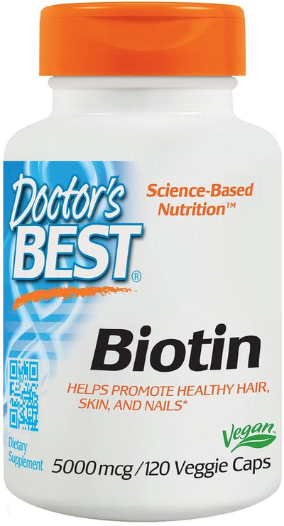 Doctor's Best Biotin, 5000mcg - 120 vcaps