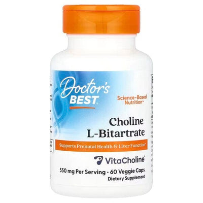 Doctor's Best Choline L-Bitartrate, 550mg - 60 vcaps