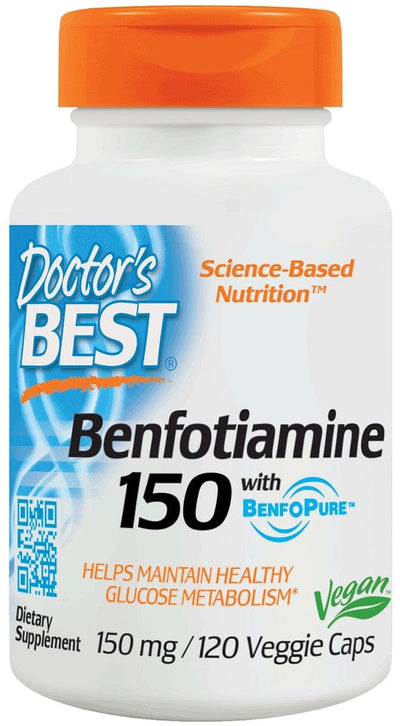 Doctor's Best Health and Wellbeing Benfotiamine with BenfoPure, 150mg - 120 vcaps