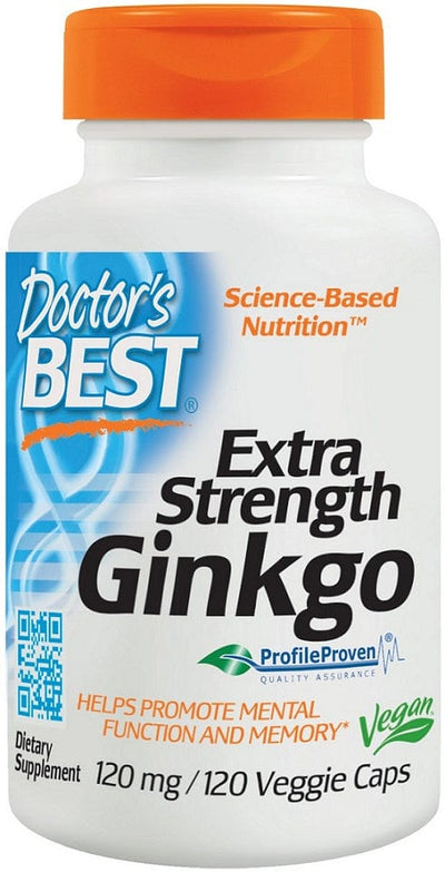 Doctor's Best Health and Wellbeing Extra Strength Ginkgo, 120mg - 120 vcaps