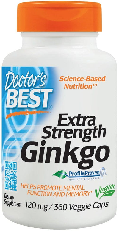 Doctor's Best Health and Wellbeing Extra Strength Ginkgo, 120mg - 360 vcaps