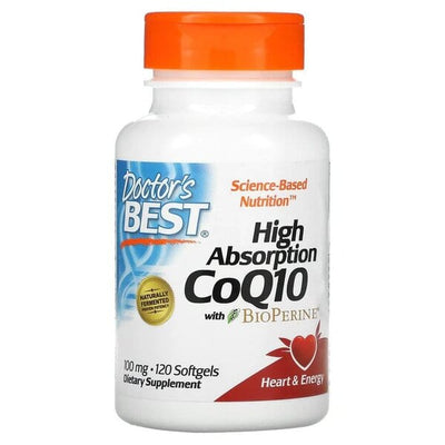 Doctor's Best Health and Wellbeing High Absorption CoQ10 with BioPerine, 100mg - 120 softgels