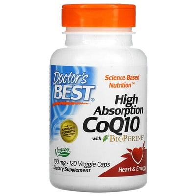 Doctor's Best Health and Wellbeing High Absorption CoQ10 with BioPerine, 100mg - 120 vcaps