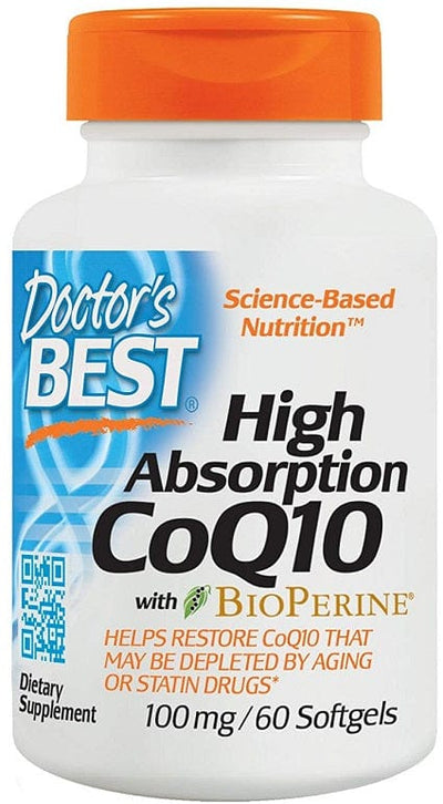 Doctor's Best Health and Wellbeing High Absorption CoQ10 with BioPerine, 100mg - 60 softgels