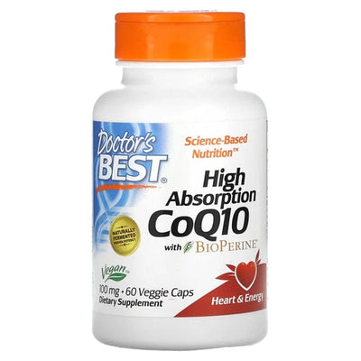 Doctor's Best Health and Wellbeing High Absorption CoQ10 with BioPerine, 100mg - 60 vcaps