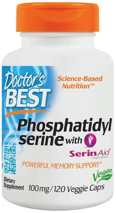 Doctor's Best Health and Wellbeing Phosphatidylserine Serine with SerinAid, 100mg - 120 vcaps