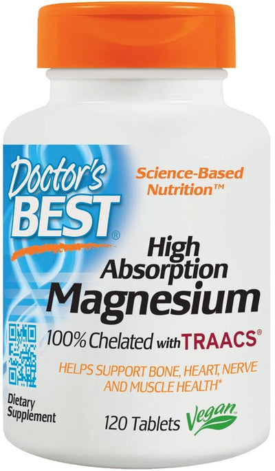 Doctor's Best High Absorption Magnesium, 100mg - 120 tablets
