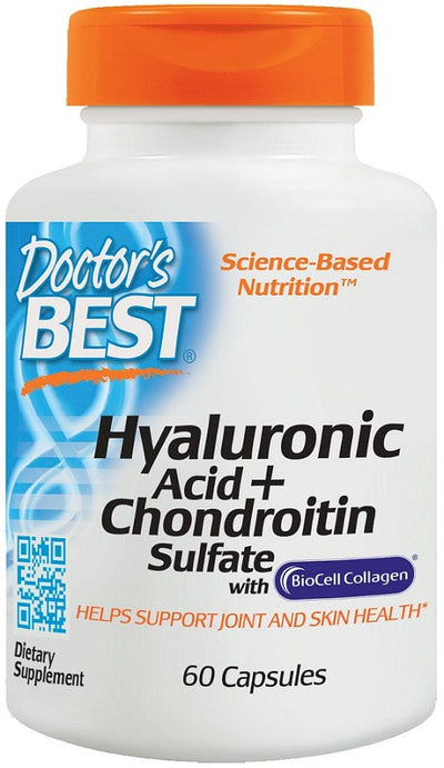 Doctor's Best Joint Support Hyaluronic Acid + Chondroitin Sulfate with BioCell Collagen - 60 caps