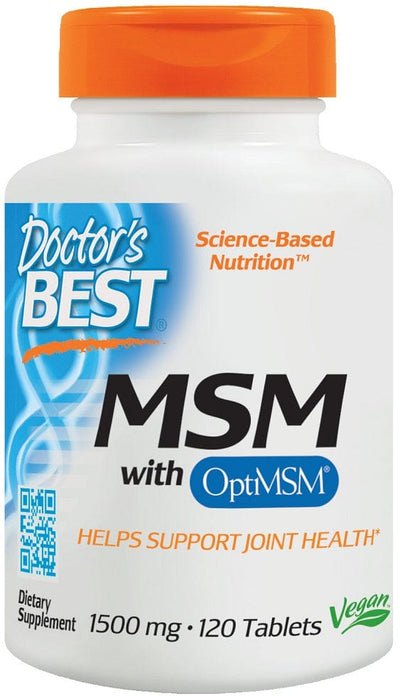 Doctor's Best MSM with OptiMSM Vegan, 1500mg - 120 tablets
