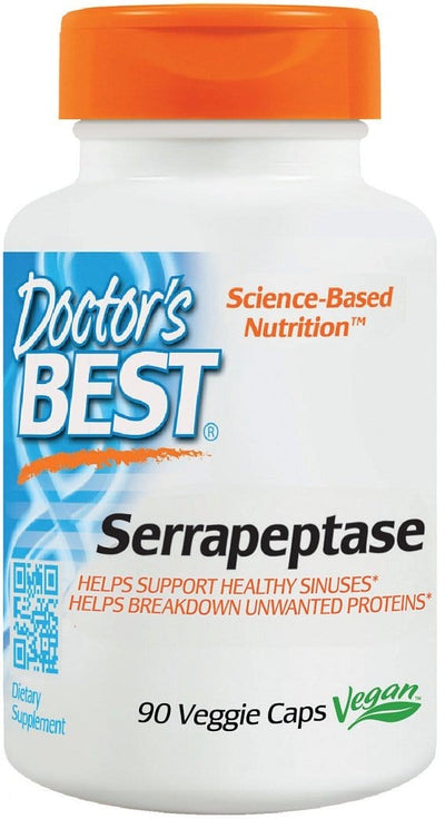 Doctor's Best Serrapeptase, 40 000 SPU - 90 vcaps