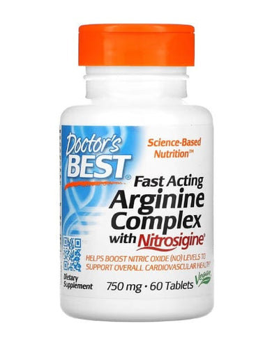 Doctor's Best Supplements Fast Acting Arginine Complex with Nitrosigine, 750mg - 60 tablets