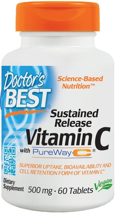 Doctor's Best Sustained Release Vitamin C with PureWay-C, 500mg - 60 tablets