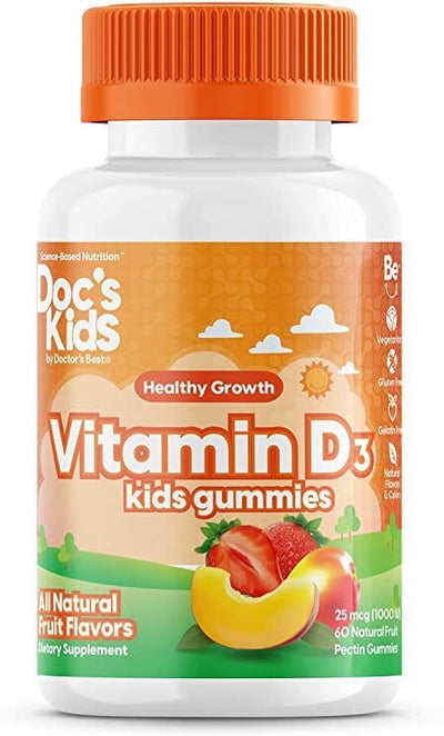 Doctor's Best Vitamin D3 Kid's Gummies, Fruit Flavours - 60 gummies
