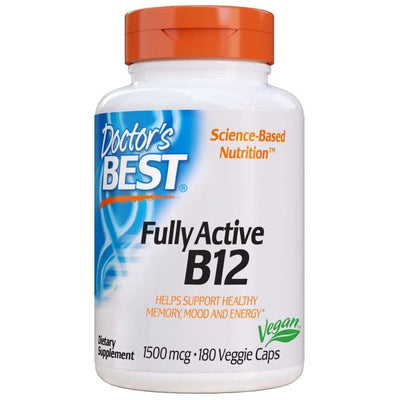Doctor's Best Vitamins & Minerals Fully Active B12, 1500mcg - 180 vcaps