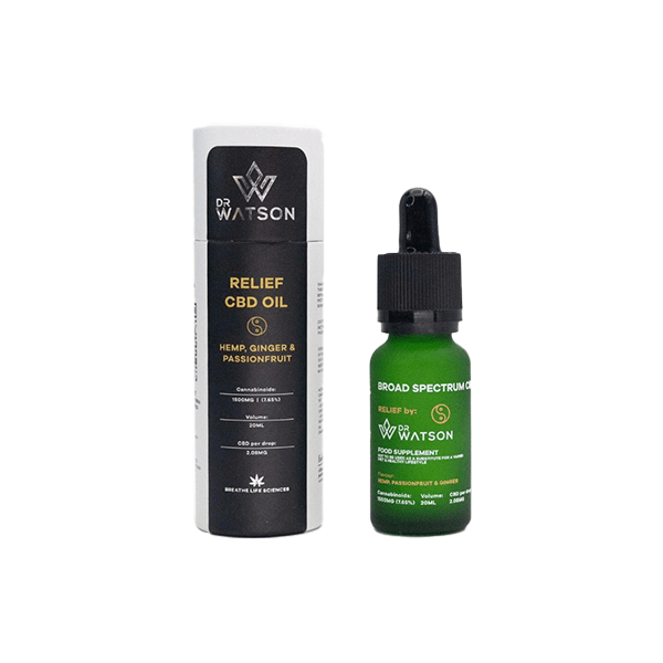 Dr Watson CBD Products Dr Watson 1500mg Broad-Spectrum Relief CBD Oil 20ml