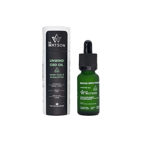 Dr Watson CBD Products Dr Watson 1500mg Broad-Spectrum Unwind CBD Oil 20ml