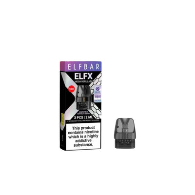 ELF Bar Vaping Products 0.8ohm Elf Bar ELFX Empty Refillable Pods 2ml - 3 Pcs (0.6Ohm, 0.8Ohm)