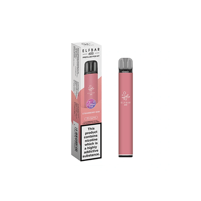 ELF Bar Vaping Products 20mg Elf Bar 600 Prefilled Pod Vape Kit 600 Puffs