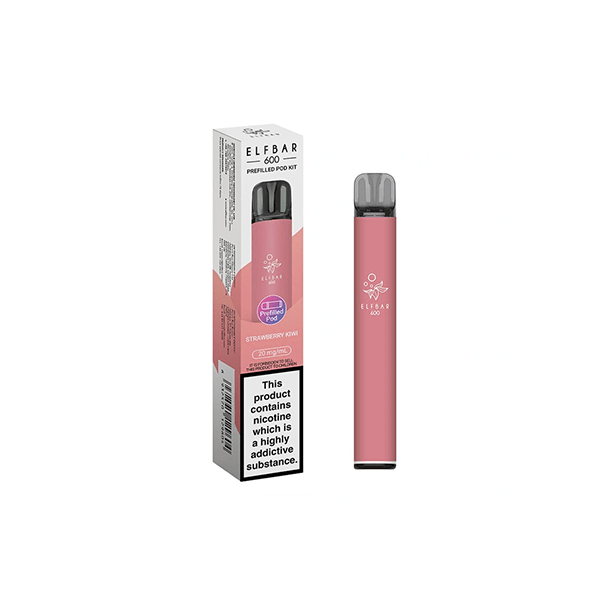 ELF Bar Vaping Products 20mg Elf Bar 600 Prefilled Pod Vape Kit 600 Puffs