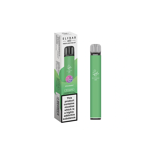 ELF Bar Vaping Products 20mg Elf Bar 600 Prefilled Pod Vape Kit 600 Puffs
