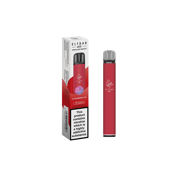 ELF Bar Vaping Products 20mg Elf Bar 600 Prefilled Pod Vape Kit 600 Puffs