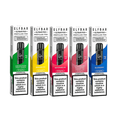 ELF Bar Vaping Products 20mg Elf Bar 600 Prefilled Pods 2ml 1200 Puffs - 2 Pcs