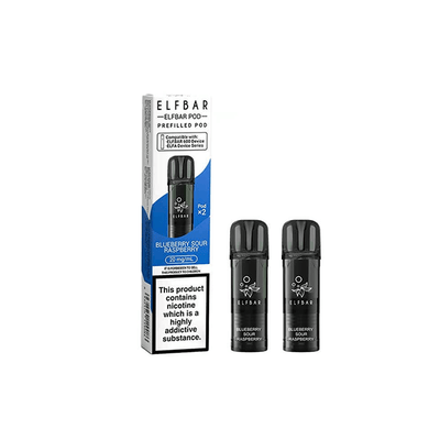 ELF Bar Vaping Products 20mg Elf Bar 600 Prefilled Pods 2ml 1200 Puffs - 2 Pcs