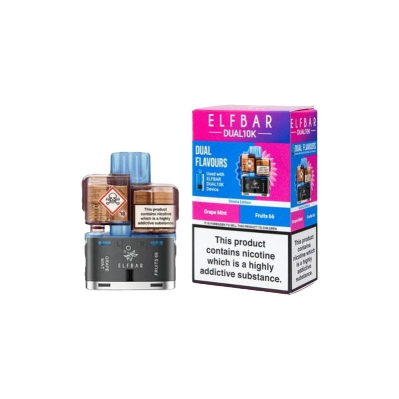 ELF Bar Vaping Products 20mg ELFBAR Dual 10K Prefilled Pod Pack 10000 Puffs