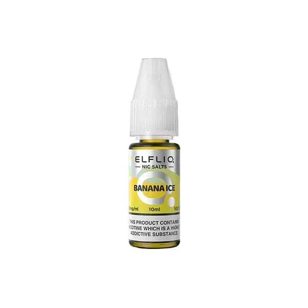 ELF Bar Vaping Products Banana ice ELFLIQ By Elf Bar 5mg Nic Salt 10ml (50VG/50PG)