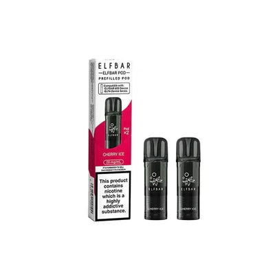 ELF Bar Vaping Products Cherry Ice Elf Bar 600 20mg Prefilled Pods 2ml 1200 Puffs 2 Pcs