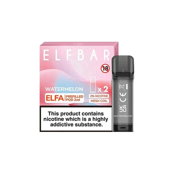ELF Bar Vaping Products ELF Bar ELFA 20mg Replacement Prefilled Pods 2ml 1200 Puffs - 2 Pcs