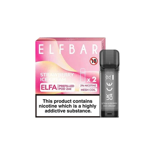 ELF Bar Vaping Products ELF Bar ELFA 20mg Replacement Prefilled Pods 2ml 1200 Puffs - 2 Pcs