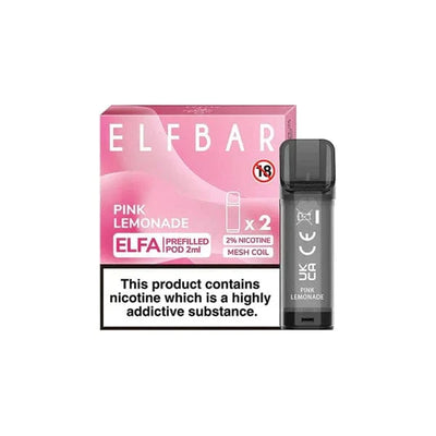 ELF Bar Vaping Products ELF Bar ELFA 20mg Replacement Prefilled Pods 2ml 1200 Puffs - 2 Pcs