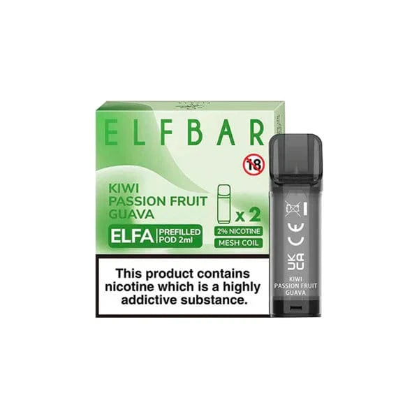ELF Bar Vaping Products ELF Bar ELFA 20mg Replacement Prefilled Pods 2ml 1200 Puffs - 2 Pcs