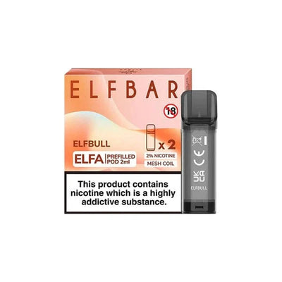 ELF Bar Vaping Products ELF Bar ELFA 20mg Replacement Prefilled Pods 2ml 1200 Puffs - 2 Pcs