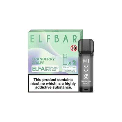 ELF Bar Vaping Products ELF Bar ELFA 20mg Replacement Prefilled Pods 2ml 1200 Puffs - 2 Pcs