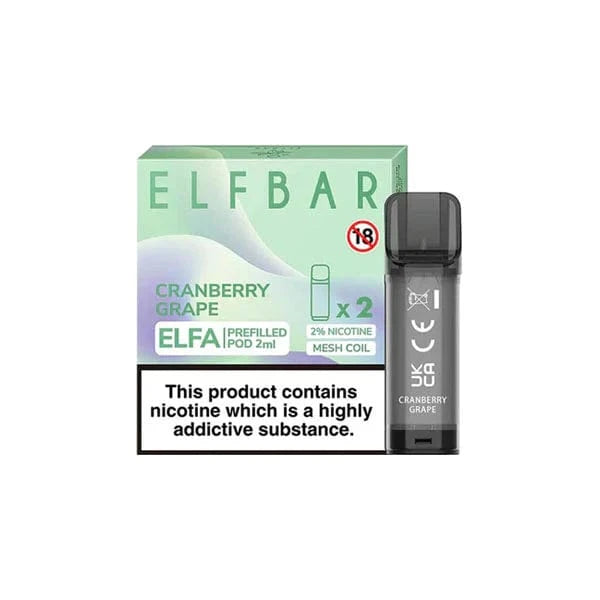 ELF Bar Vaping Products ELF Bar ELFA 20mg Replacement Prefilled Pods 2ml 1200 Puffs - 2 Pcs
