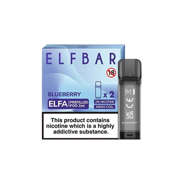 ELF Bar Vaping Products ELF Bar ELFA 20mg Replacement Prefilled Pods 2ml 1200 Puffs - 2 Pcs