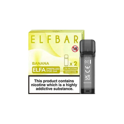 ELF Bar Vaping Products ELF Bar ELFA 20mg Replacement Prefilled Pods 2ml 1200 Puffs - 2 Pcs
