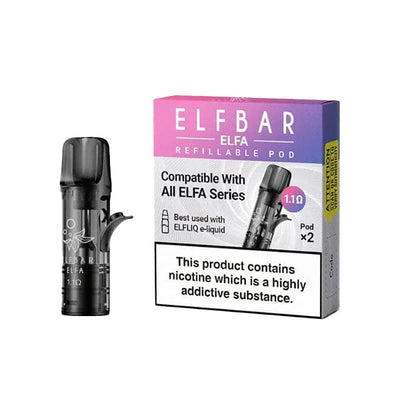 ELF Bar Vaping Products Elf Bar ELFA Empty Refillable Pods 2ml (2 Pack)