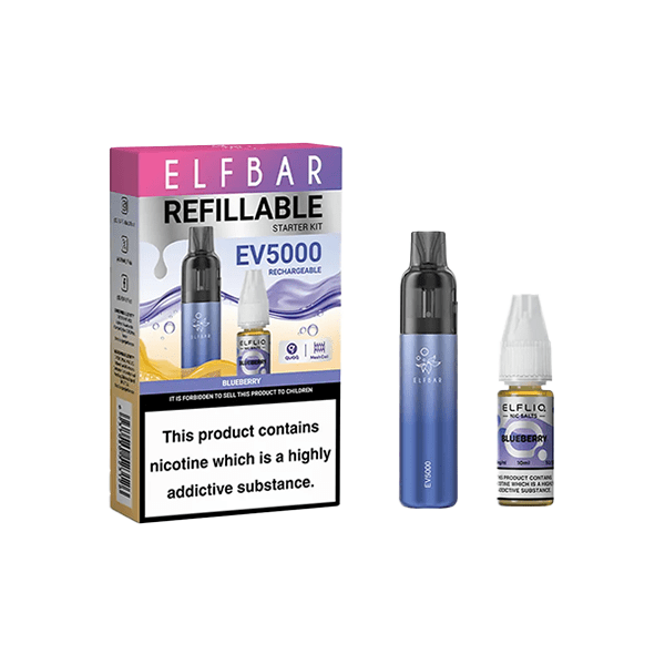 ELF Bar Vaping Products Elf Bar EV5000 Disposable Pod Kit + 20mg ElfLiq Salt