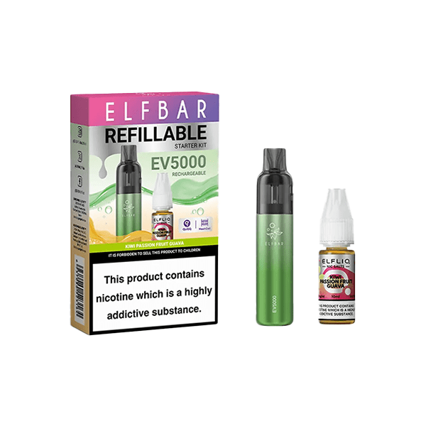 ELF Bar Vaping Products Elf Bar EV5000 Disposable Pod Kit + 20mg ElfLiq Salt